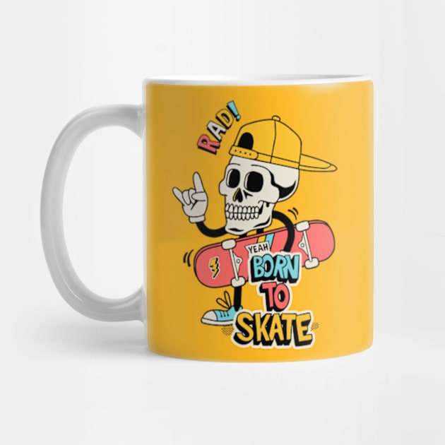 Skull skating by EchoChicTees